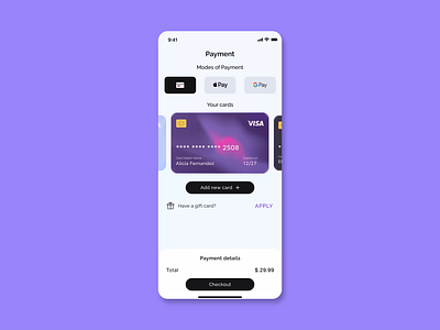 Credit Card Checkout animation daily ui ui