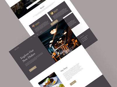 Delice Restaurant Landing Page branding design drink food food and drink landing page luxury luxury restaurant minimal minimalist modern restaurant restaurant landing page restaurant website ui ux web web design website design website ui