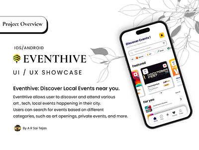 EventHive: Event Management Portal UI/UX Showcase app graphic design ui ui design ux ux design