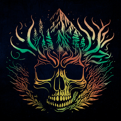 Psychedelic Mountains Skulls forest goa hiking horror magic mountains mushrooms psychedelic punk skull trance witch witchcraft