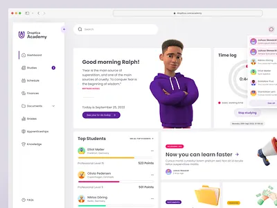 Your academic life design droptica drupal graphic design intranet ui uxui webdesign