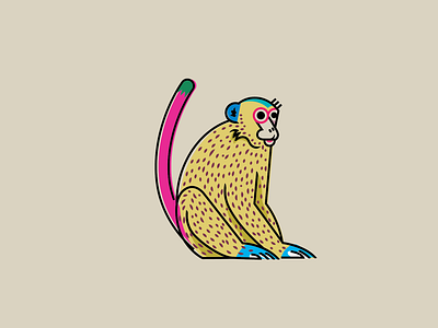 Alebrije-mono alebrije chango colorful hispanic illustration mexican monkey mono vector
