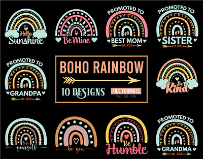 WORLD'S BEST BONHO RAINBOW SAYINGS SVG DESIGN dad
