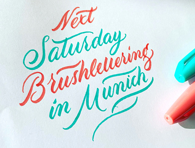 Brushlettering brush flourishes script