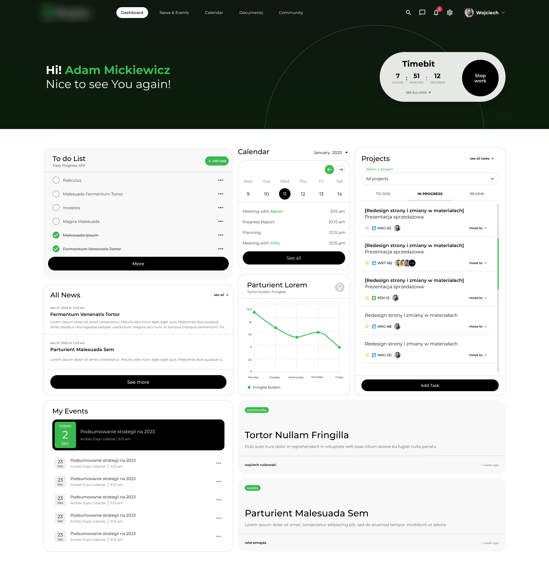 Manage your work design droptica drupal graphic design intranet ui uxui webdesign