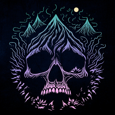 Psychedelic Mountains Skulls forest goa hiking horror magic mountains mushrooms psychedelic punk skull trance witch witchcraft