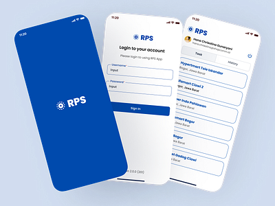 RPS Dashboard & Login shoot android app dashboard developer flutter ios login ui