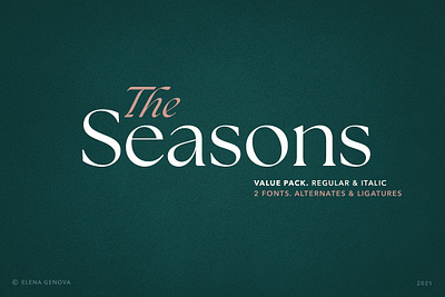 The Seasons (Value Pack) aesthetic alternates beautiful boutique calligraphy chic classic classy clean contemporary corporate deco elegant expensive family fashion