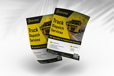 Delivery and Transport Service Company Flyer a4 a4 flyer branding business cargo carriage company conveyance corporate creative delivery service dispatch exprss fast delivery graphic design logistic shipping template tranportation truck