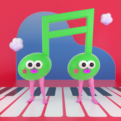 🎵 Twins🎵👯🤘 3d 3d animation 3d illustration aftereffects animation c4d character character design cinema4d dance dancing fun gif graphic design happy illustration motion graphics music redshift zbrush