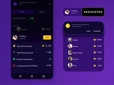Loco l Friend Request add friend games graphic design quiz send request ui
