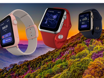 Apple Watch UI Design animation apple watch ui design design figma illustration ui