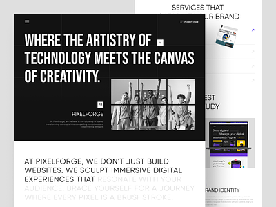 PixelForge - Digital Agency Landing Page agency clean design digital digital agency landing page services ui web web design website