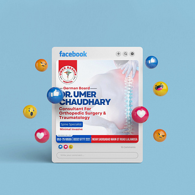 Doctor | Social Media Post banner creative design design doctor facebook graphicdesign hospital instagram medical socialmedia socialmediapost ui