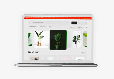 Ecommerce website ( Plants ) design ecommrce nature plant ui ux web design