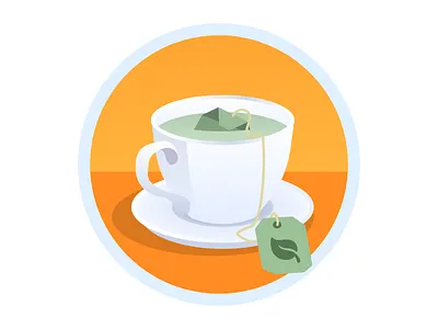 Tea Time Sticker cup figma graphic design illustration sticker tea ui