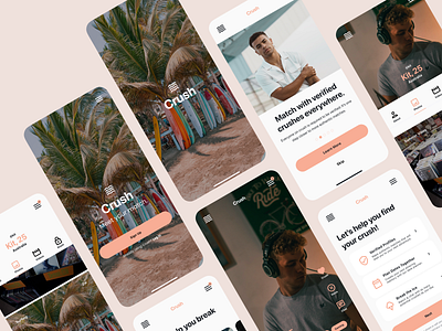 Crush: Social / Dating App Exploration app branding dating design ios mobile social typography ui ux