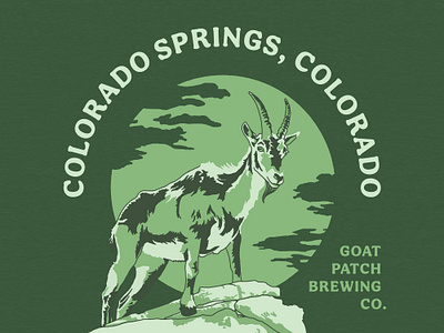 Mountain Goat branding brewery colorado colorado springs goat goat patch brewing illustration