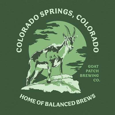 Mountain Goat branding brewery colorado colorado springs goat goat patch brewing illustration
