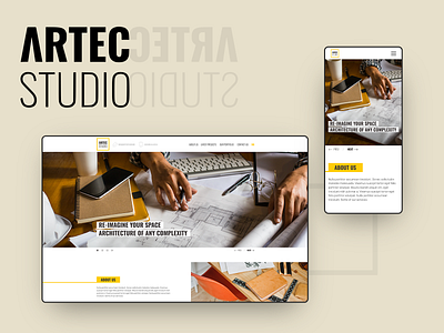 Artec Studio Landing Page architecture conceptik design landing page one page studio ui web design