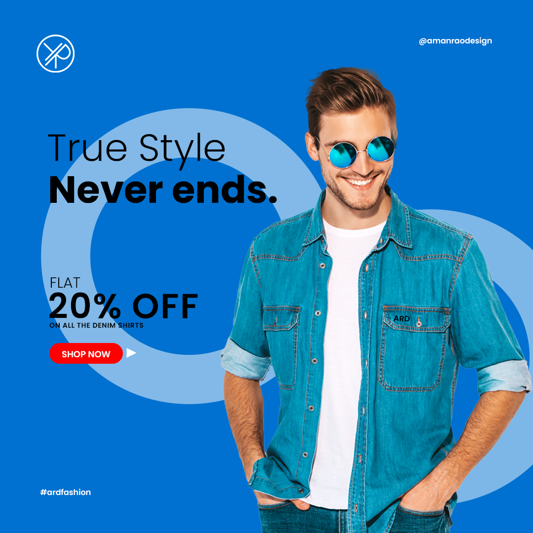 Sale discount offer advertisement post by Aman Yadav on Dribbble