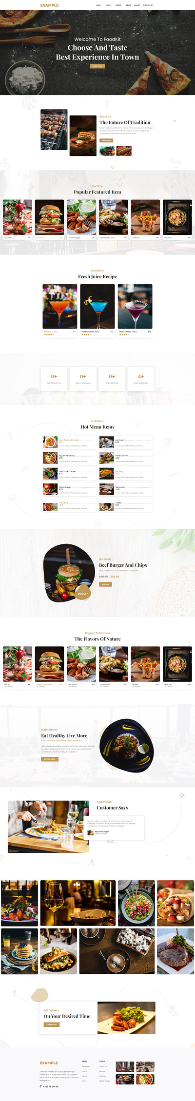 Food Website Design/Template design graphic design illustration template ui web web design