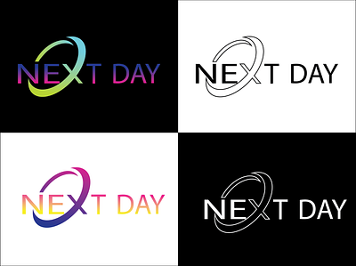 Next Day will be better abstract desighn abstract logo design graphic design logo logo branding logo desighn minimalist minimalist logo next day typhographyc logo vivid colors