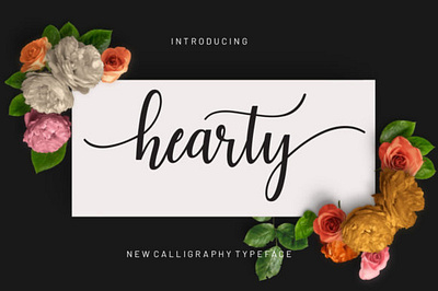 Haearty Font botanical logo branding calligraphy modern display fashion fontelegant fontscript haearty font invitation love font lovely luxurious modern swirls typeface wedding font