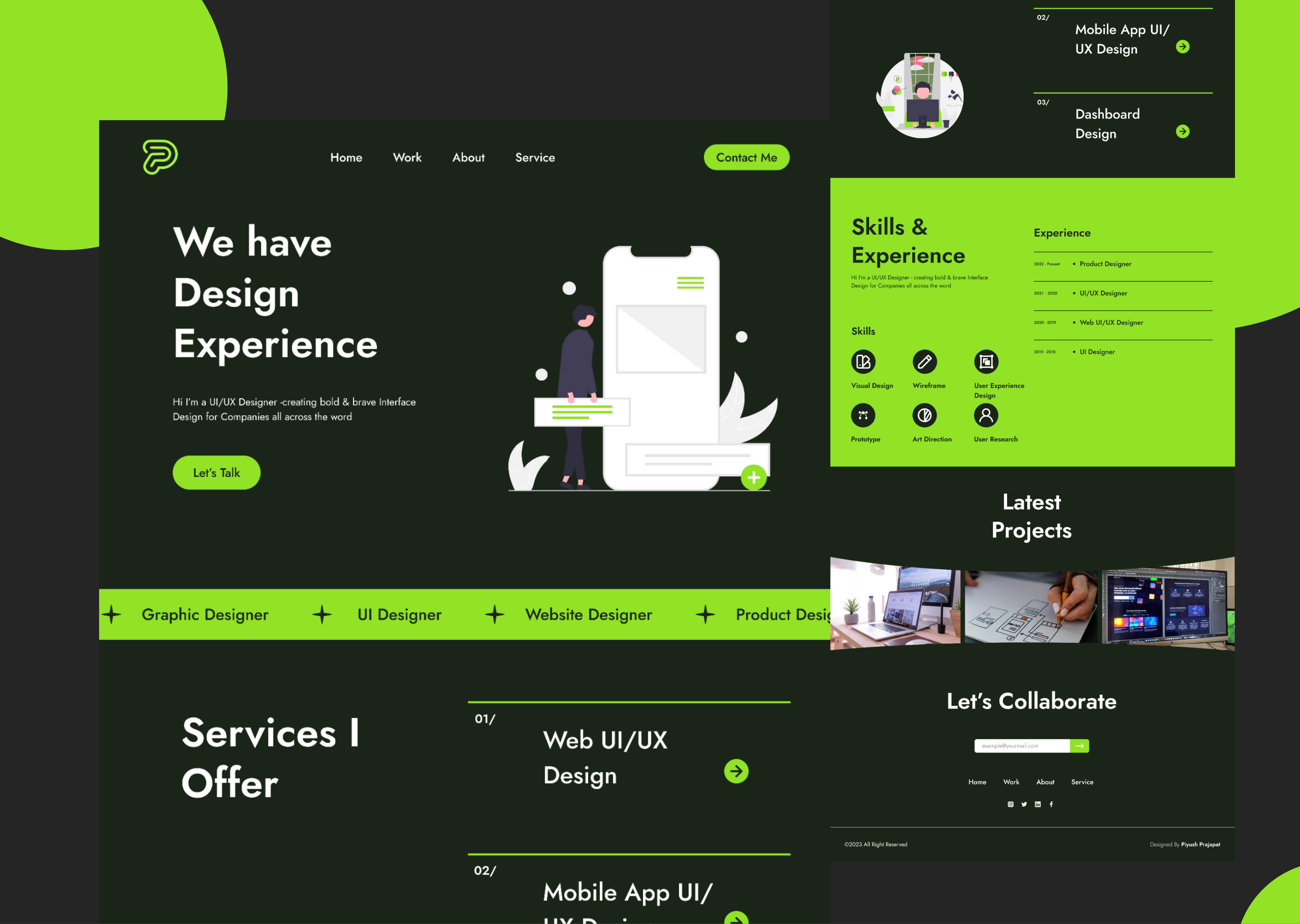 Personal Portfolio Website - UX/UI design branding colorful web design figma graphic design homepage illustration landing logo portfolio template typography ui ui design ux web design website website design