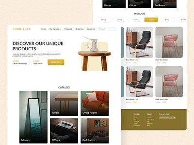 Daily UI #003 - Landing Page clean daily ui furniture landing page ui ux web design website