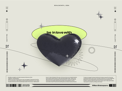 Be in love with 2023 3d adope branding design future graphic design heart illustration illustrator illustrator 3d metal poster ui vector visualdesign