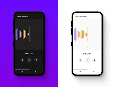Recording App UI dailyui design recording recording ui ui uiux