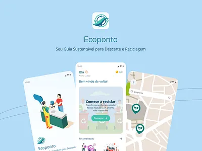 Aplicativo de Descarte e Reciclagem | Ecoponto | UX/UI aplicativo ecologia ui ux design