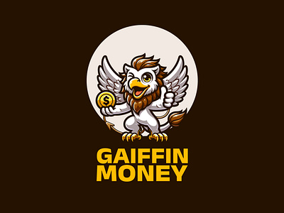Gaifin Money - Logo Mascot Design Playful branding cute desing graphic design griffin illustration logo logodesign logomascot mascot money playful vector