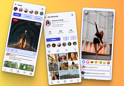 Instagram Redesign Concept app beginner design graphic design instagram popular social social media treanding ui ux