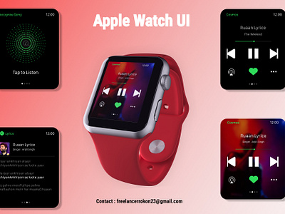 Apple Smart Watch UI app desing figma desine graphic design ui ui ux watch ui web desing