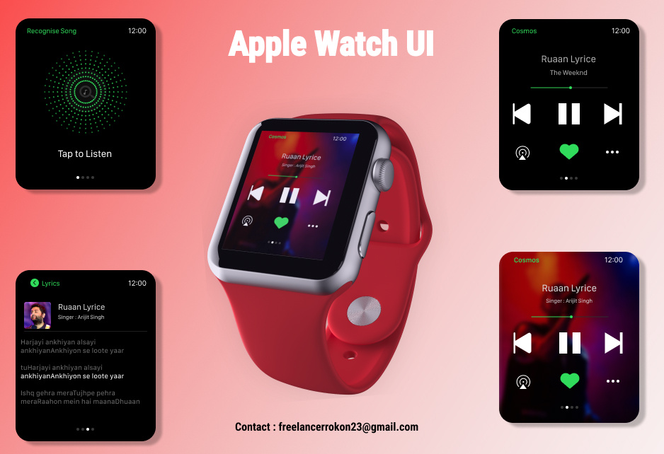 Apple Smart Watch UI by Ahadul Islam Rokon on Dribbble