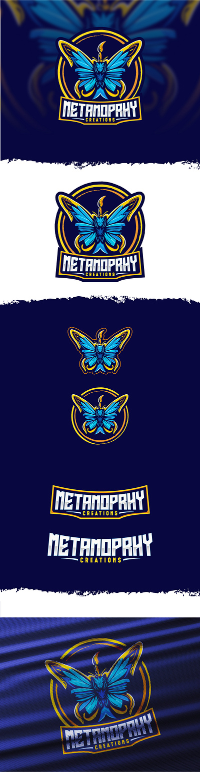 METAMOPRHY Creations - Logo Mascot Style E-Sport for Community artwork branding butterfly character comunnity design esport illustration logo logodesign mascot mascotlogo vector