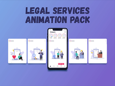 Legal Service Animation Pack 2d animation after effect animation illustration law motion graphics services suraiya yasmin mili