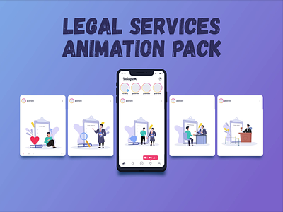 Legal Service Animation Pack 2d animation after effect animation illustration law motion graphics services suraiya yasmin mili