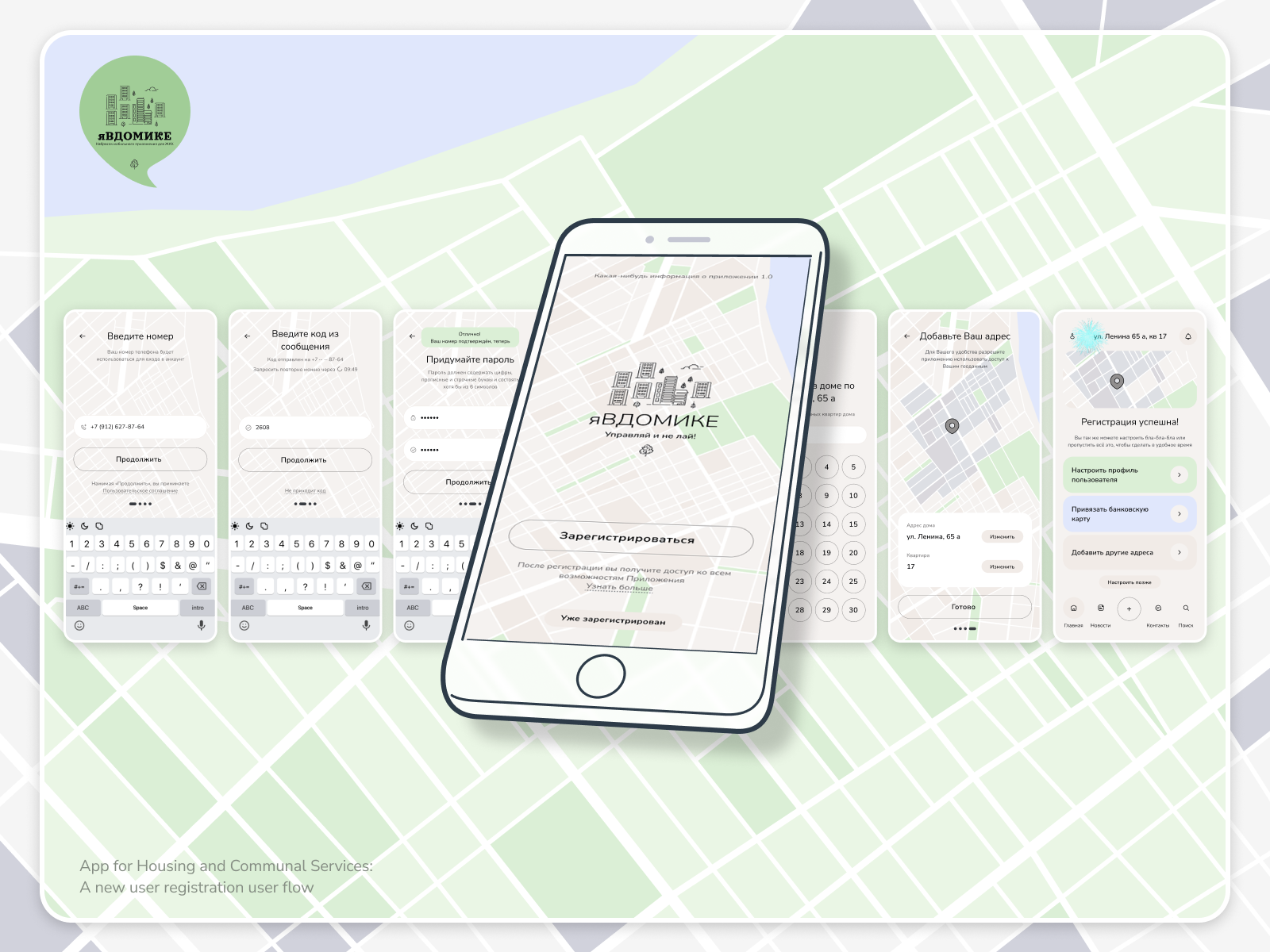 A new user registration user flow for app interactive prototypes mobile design for ios android uiux uxui design wireframing