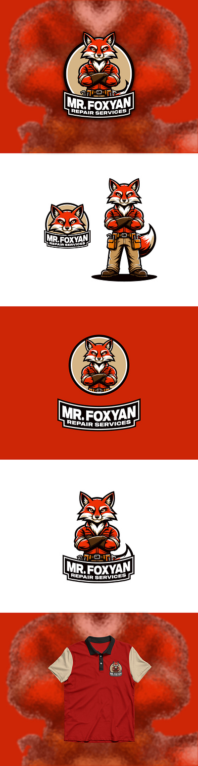 Mr. Foxyan Repair Services - Logo Design Mascot for Business