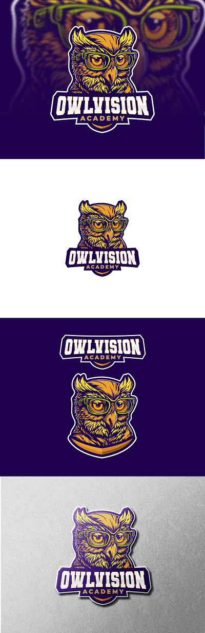 Owlvisions Academy - Logo Mascot Design style Esport Education