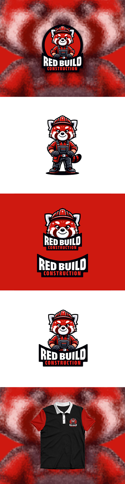 Red Build Construction - Logo Design Mascot for Business