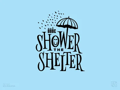 Shower the Shelter charity donation food rain shelter shower smiley umbrella