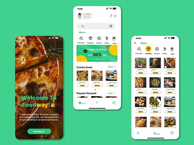 Restaurant Mobile app UI app design graphic design typography ui ux