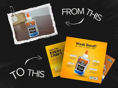 From Random Snapshot to Social Media Success ad creative before after branding creative post graphic design mockup photoshop social media post ui visual identity
