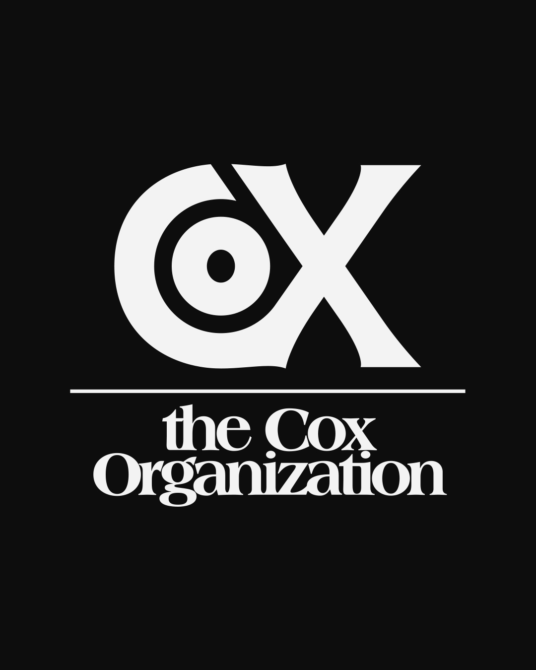 The Cox Organization Logo branding lettering logo pattern type typography