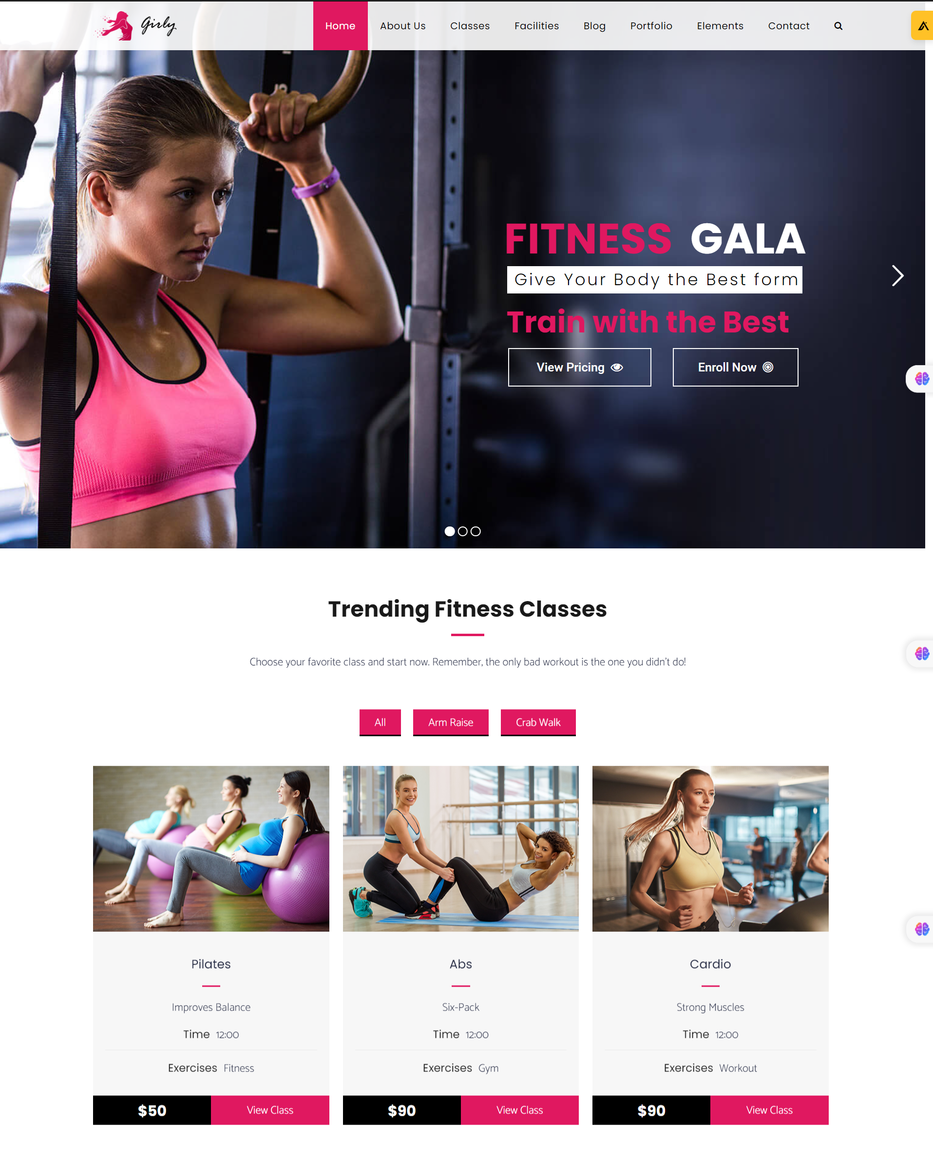 WordPress Gym Fitness Website Design elementor pro responsive website ui w web web design web development website design wordpress website