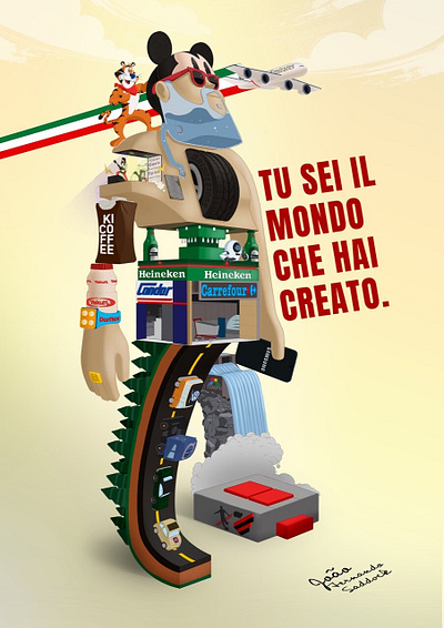 Cover Art for a Publicity Agency in Rome, Italy. branding concept art cover art design digital art graphic design illustration